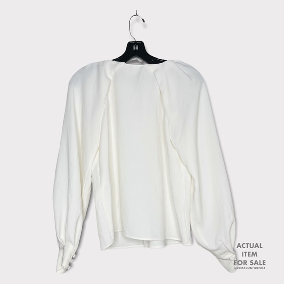 SÉZANE Amy Long Sleeves White Blouse - Picture 6 of 8